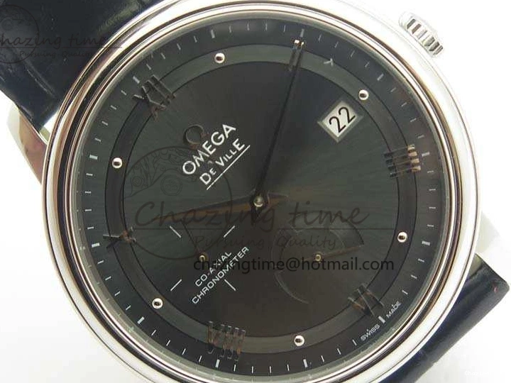 0730 De Ville Prestige Real Power Reserve SS TW 1:1 Best Edition Gray Dial On Leather Strap A SportInspired 8090